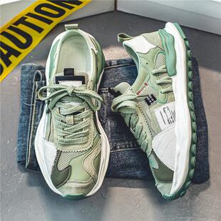 莆田男鞋2025新款夏季透气小众溶解老爹鞋青少年运动网面阿甘潮鞋