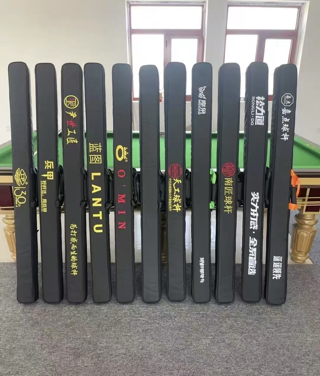 野豹松力道天工南匠台球杆盒外包通杆两槽三槽铝合金杆盒外包耐磨