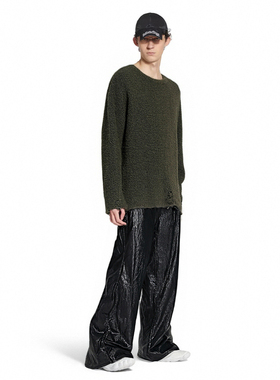 O'1WDC 「废墟诗人」薄款修身破坏百搭毛衣