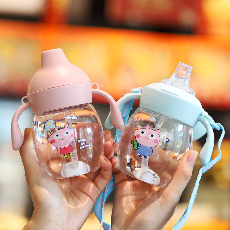 鸭嘴杯学饮杯婴儿6个月1岁宝宝喝奶杯子儿童吸管水杯迷你幼儿水壶