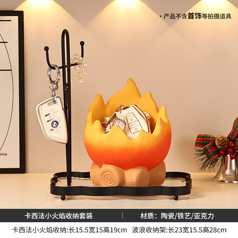 thumbnail for Cassifer flame entrance shoe cabinet key storage entrance decorations living room housewarming gifts