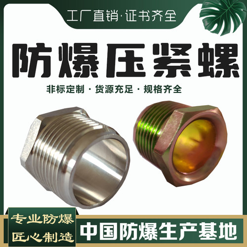 防爆压紧螺母G1/2碳钢镀锌304压紧螺G3/4防爆箱通头并帽4 6分DN15