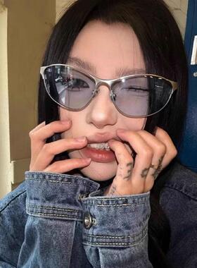 复古韩版透灰太阳眼镜女潮高级感