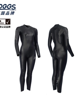英国ZOGGS女士专业公开水域防寒铁三长袖连体泳衣Marlin Tri