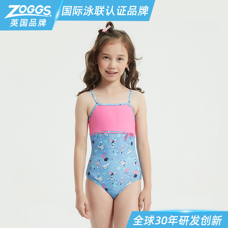英国连体泳衣zoggs女童