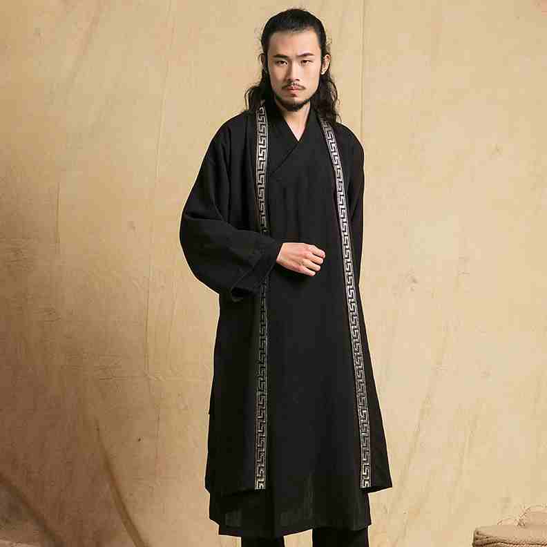 武农春夏新款太极服 道士道袍披风复古民族风亚麻披挂中国风披风