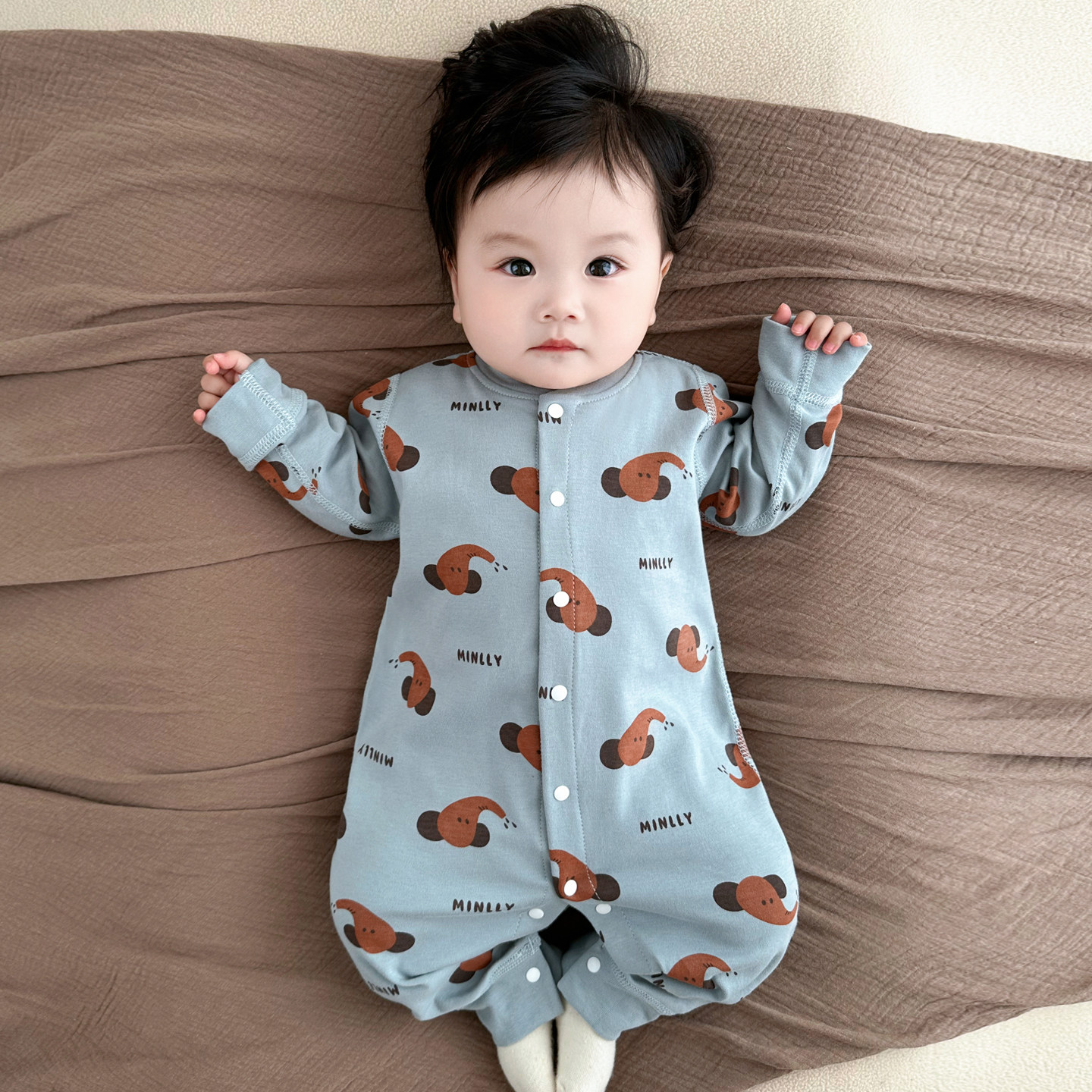 全棉纯棉婴儿衣服秋季纯棉打底内衣冬季新生儿连体衣宝宝哈衣爬服,童装/婴儿装/亲子装,家居服连体衣,淘宝优惠券,粉丝福利购,淘宝优惠卷