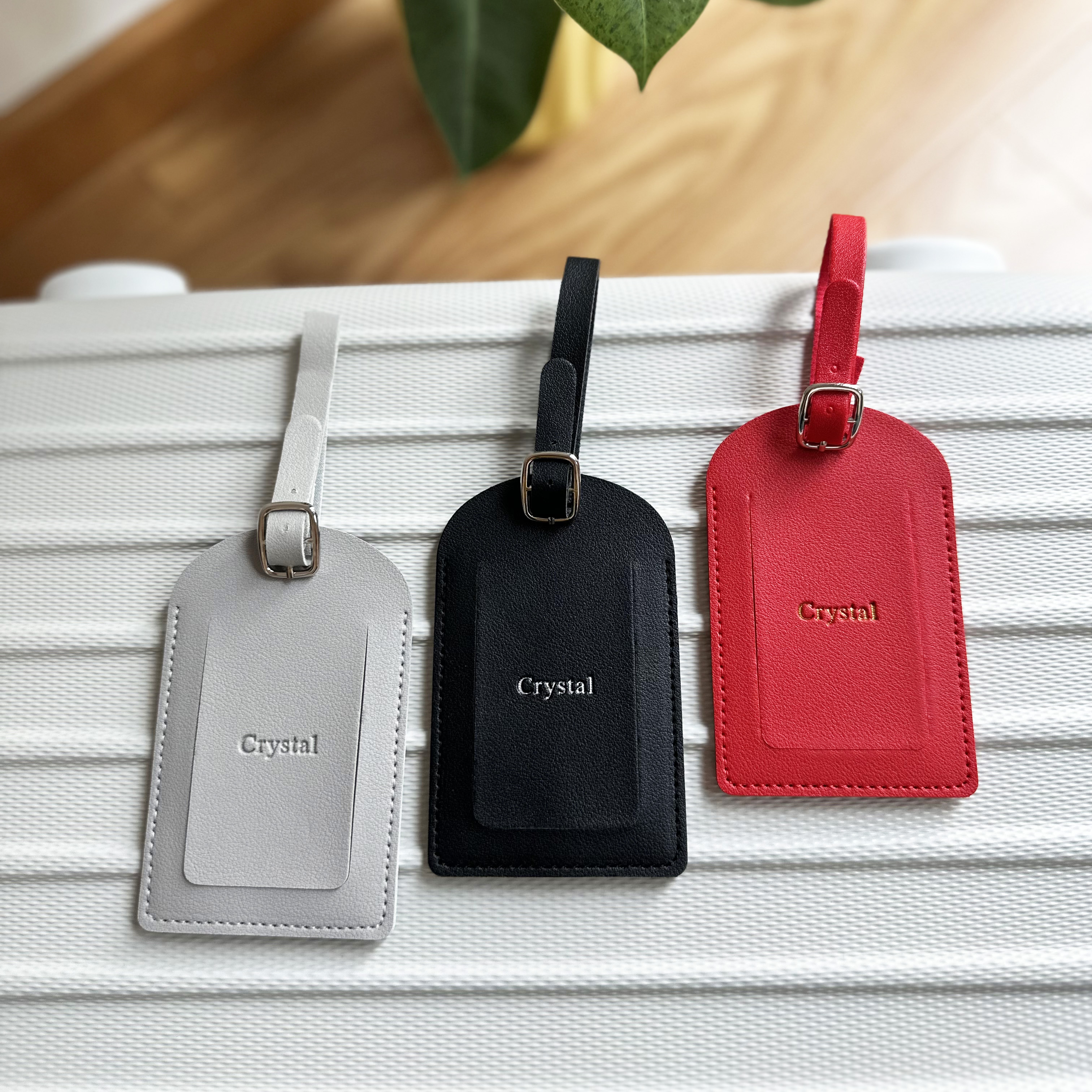 PU皮革旅行简约商务行李牌可定制