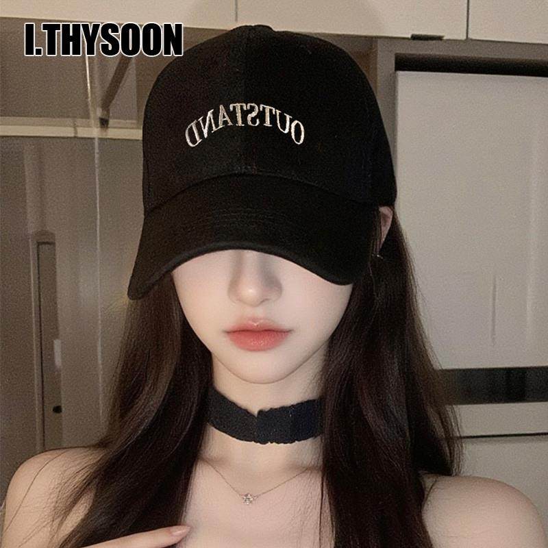 明星黑色刺绣棒球帽女2025新款加大加深宽帽檐鸭舌帽大头围显脸小