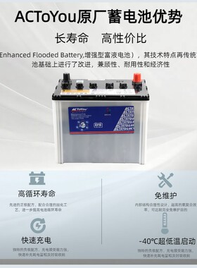 汽车电瓶 ACTOYOU EFB启停蓄电池 S95 R  适配汉兰达奥德赛凯美瑞