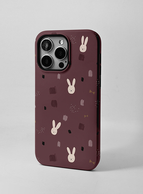 MOMO CASE 小众创意卡通兔子适用苹果15promax手机壳14pro防摔16plus13promax14可爱iphone15卡通12高级感