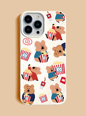 Dinotaeng柿子椒熊原创适用于苹果17promax手机壳16plus简约可降解壳15pro壳12新款情侣款iphone14防摔