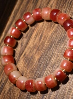 天然骆驼骨手串桶珠骆驼骨情侣