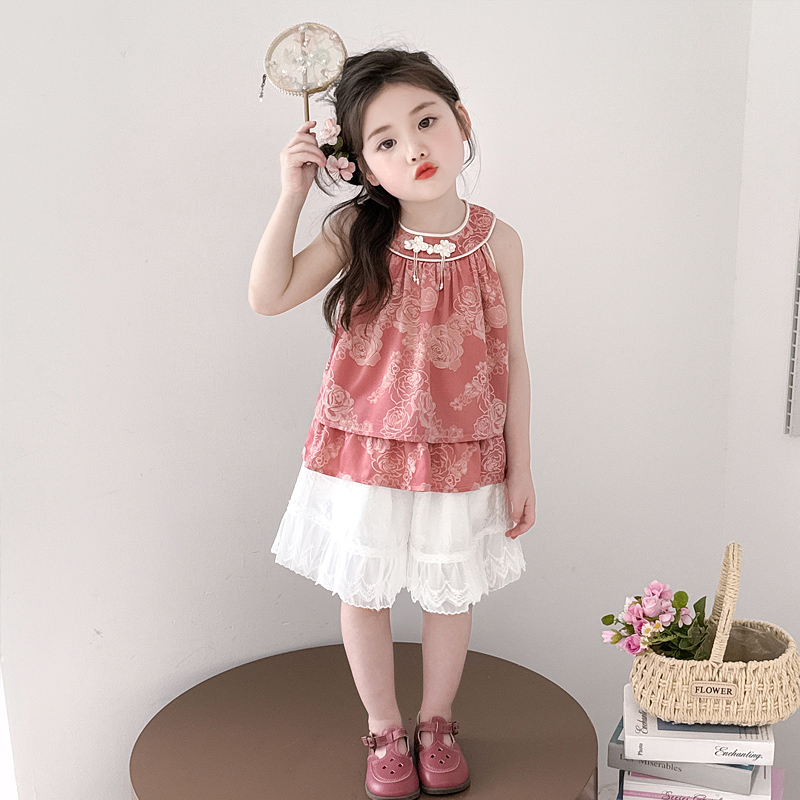女童套装裤子两件套夏夏天搭配同款ins中童服饰夏日可爱高级女孩