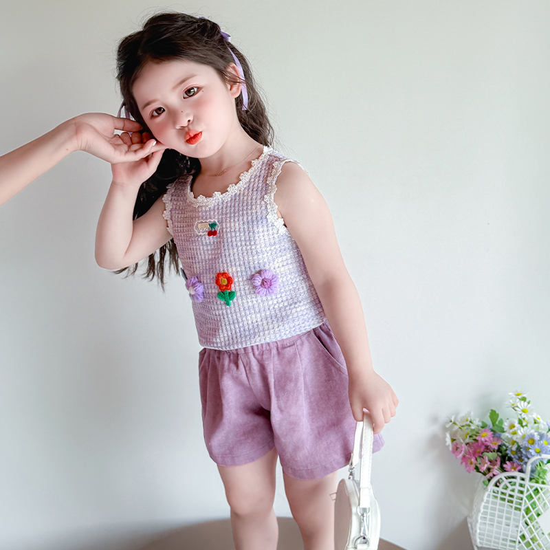 女童时尚套装夏穿搭超美儿童夏款洋气套装ins风同款中童夏天衣服