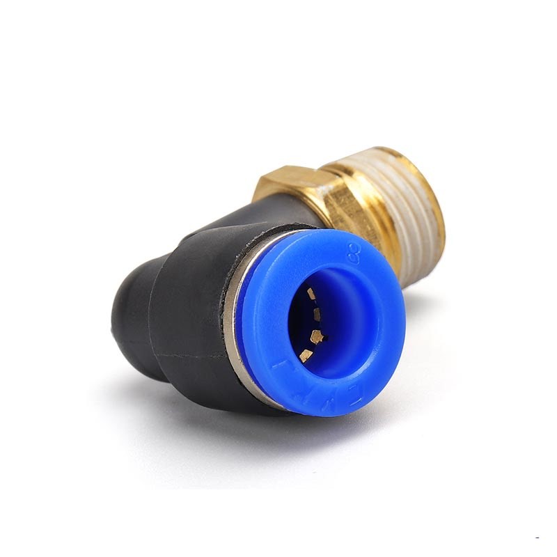 气动气缸气管快速接头快插螺纹弯头PL8-02/4-M5/6-01/10-03/12-04