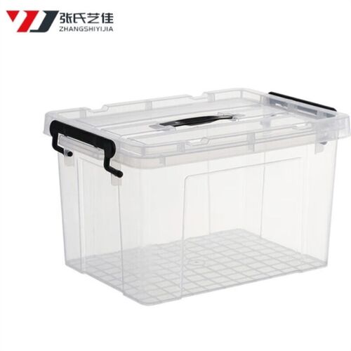 张氏艺佳透明收纳箱塑料整理箱储物收纳盒周转箱80L65*45*30cm