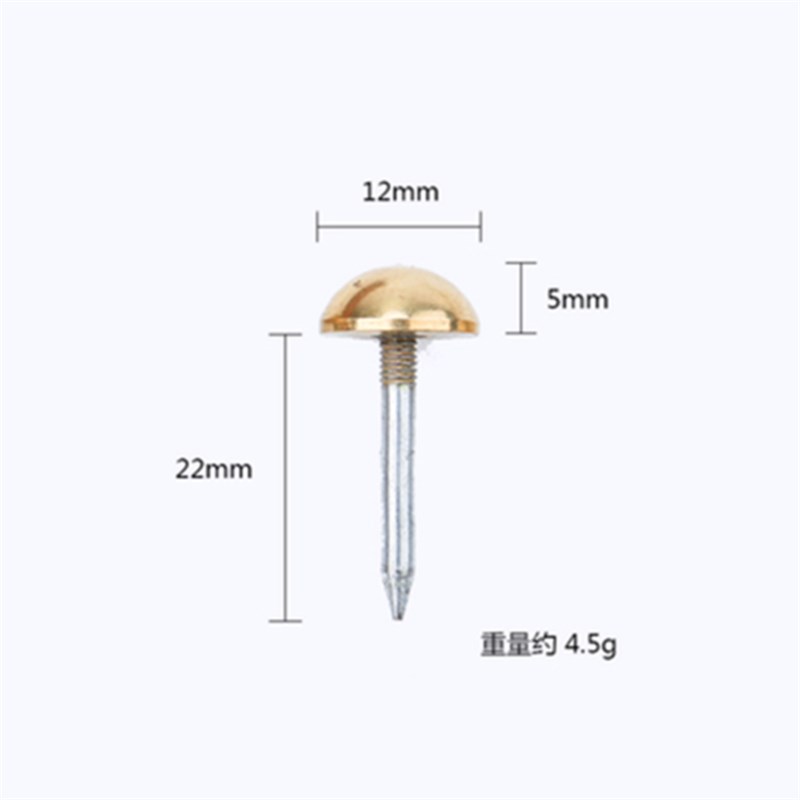 纯铜实心泡钉中式仿古圆头钉大门帽钉装饰门钉铜圆钉铆钉铜钉鼓钉