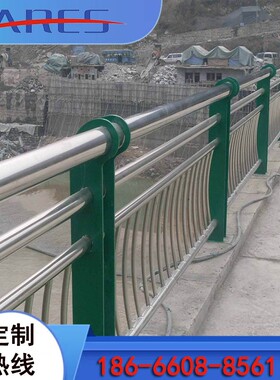 不锈钢桥梁护栏人行道隔离围栏不锈钢复合管护栏镀锌钢管防撞栏杆