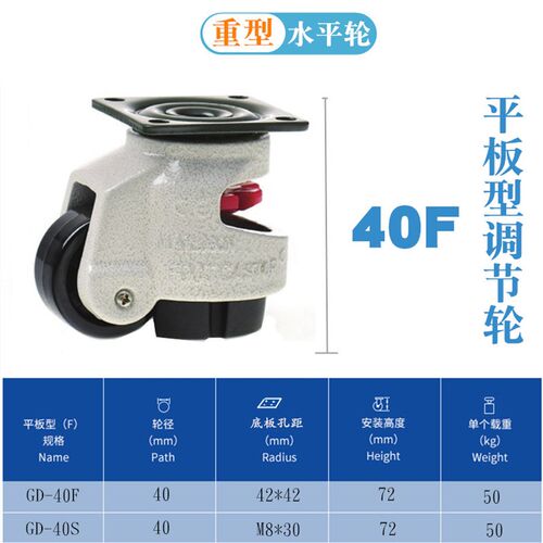 福马轮60F40F100F80F120F150F40S60S80S水平调节轮支撑万向脚轮子