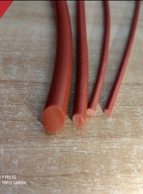 红色硅胶条 密封条1mm2/3/4/5/6/7/8/9/10/12/15/20mm耐高温软条