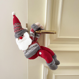 圣诞节装饰品圣诞老人玩偶挂件氛围感场景布置家居吊灯橱窗帘卡扣