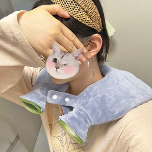 打工人天选！u型颈椎热水袋热敷暖水袋注水热敷肩颈脖子颈部加厚