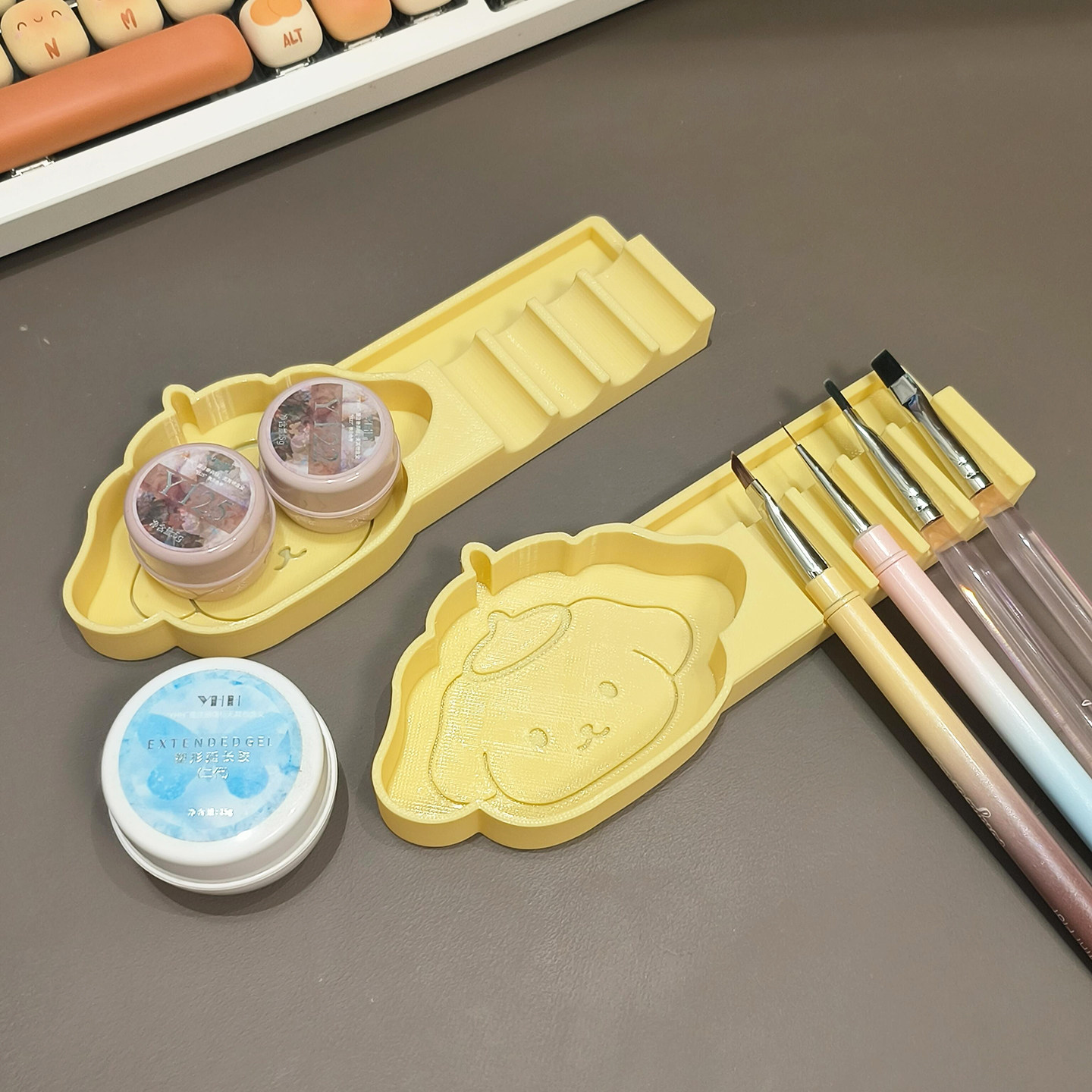 玉桂狗美甲笔架收纳置物架3d打印美甲工具整理桌面收纳盒化妆笔筒