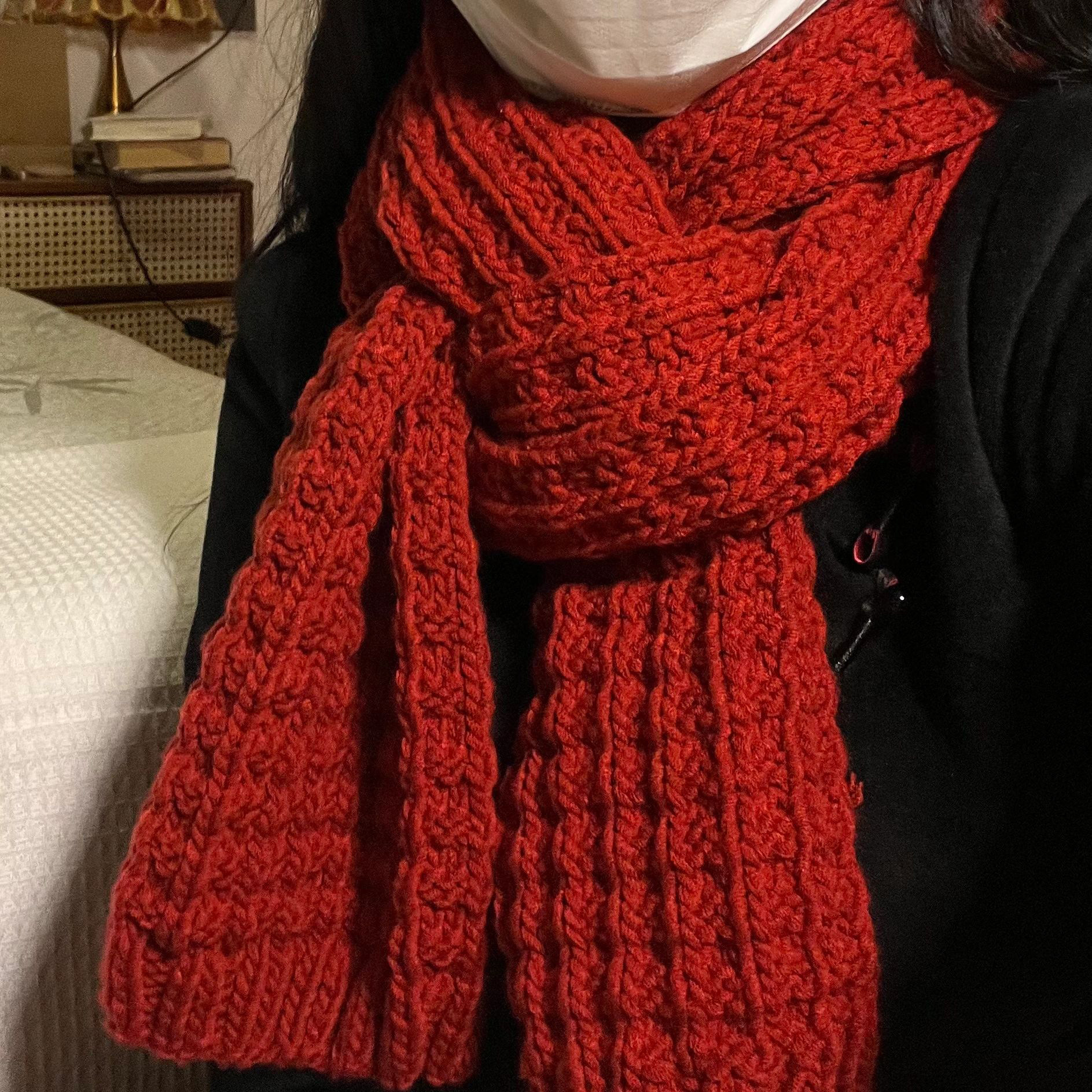 围巾手工棉编织dy送wlm男i友8股棉毛线团情人牛女奶十字花围脖材