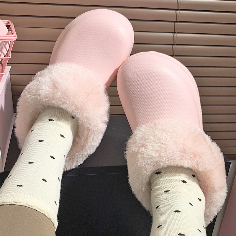 洞洞鞋厨师鞋毛绒内胆毛绒棉鞋套可拆卸保暖加厚内衬替换鞋套冬季