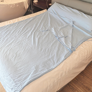 一次性酒店隔脏睡袋旅行纯棉单人双人火车卧铺一体式 便携独立包装