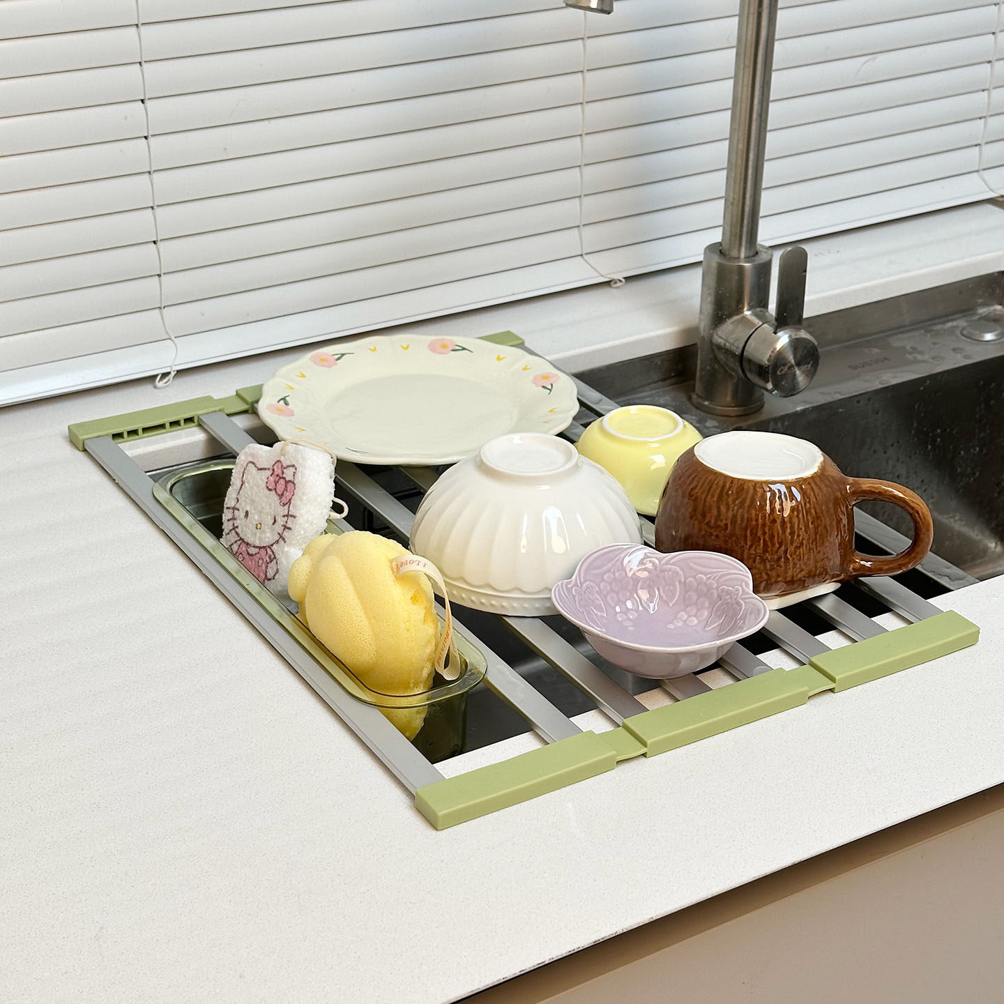 厨房沥水架水槽边家用厨房水池可折叠沥水篮碗碟筷洗菜控水置物架,厨房/烹饪用具,水槽置物架,淘宝优惠券,粉丝福利购,淘宝优惠卷