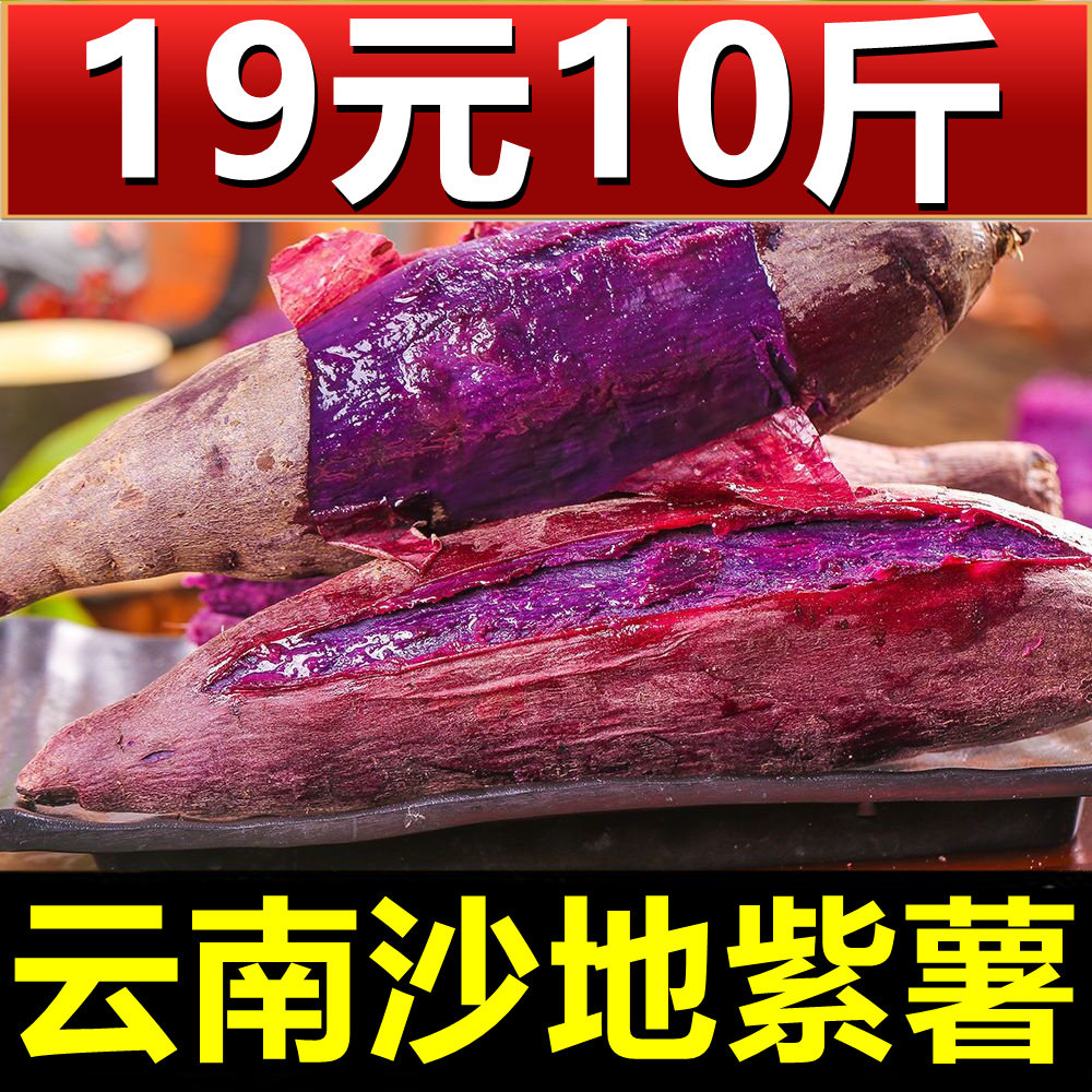 云南沙地紫薯10斤新鲜板栗糖心蜜薯烟薯红薯地瓜超甜番薯农家自种