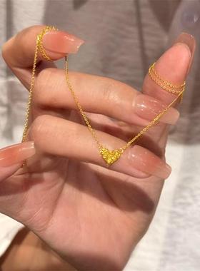 日本MUMI轻奢法式极简冷淡风碎冰冰mini爱心项炼女闪耀个性锁骨炼