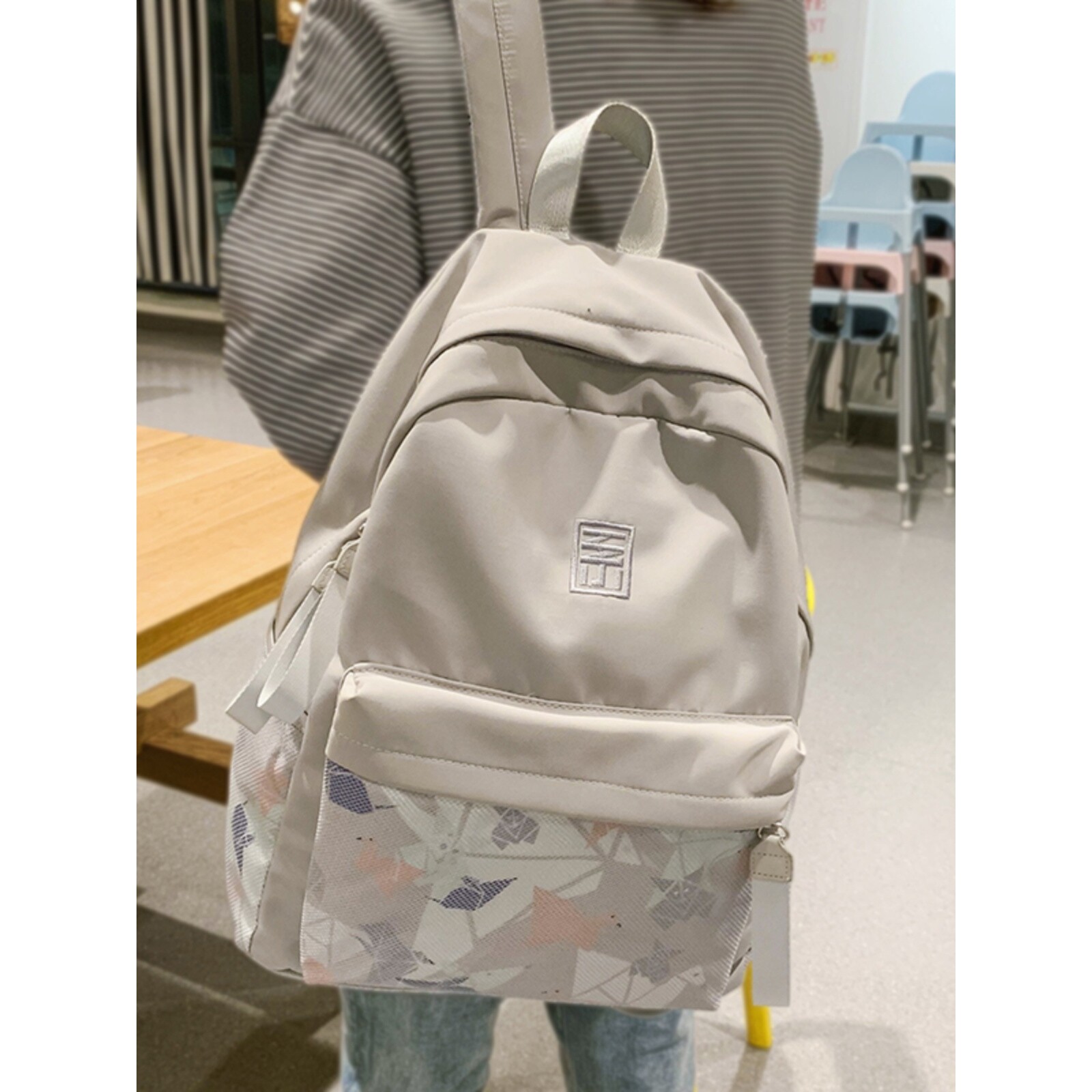日本MUMI书包女高中原宿ulzzang背包大学生简约初中生百搭双肩包
