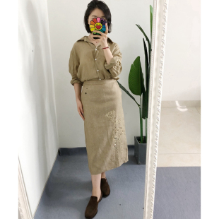 原标 金丝苎麻半身裙 买手店ice