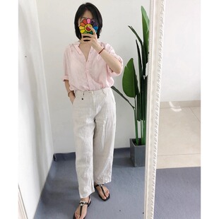 买手店doen JULIENNE 早秋 粉色波点刺绣细腻棉质宽松长袖衬衫