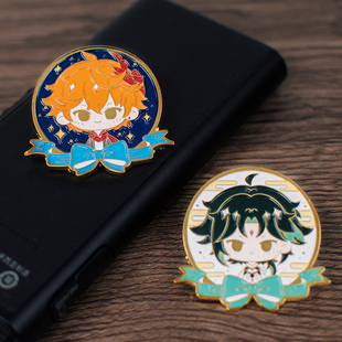 金属徽章巴巴托斯温迪魈芙宁娜那维莱特原创同人吧唧痛包挂件礼物