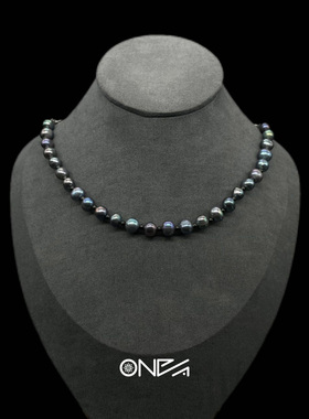 ONEPART幻彩天然黑珍珠项链