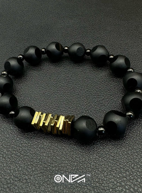 ONEPART淘金者钛钢大理石手链