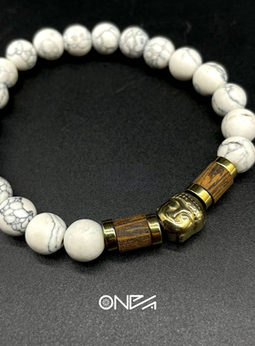 ONEPART“昆仑煮雪”白松石手链