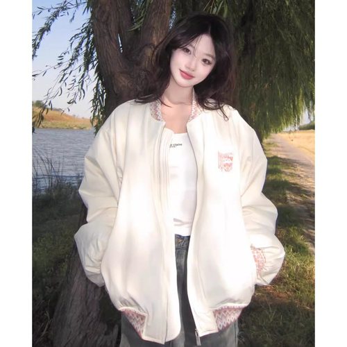 冬季民族风提花棉服2025年新款加棉加厚情侣棒球服设计感宽松外套