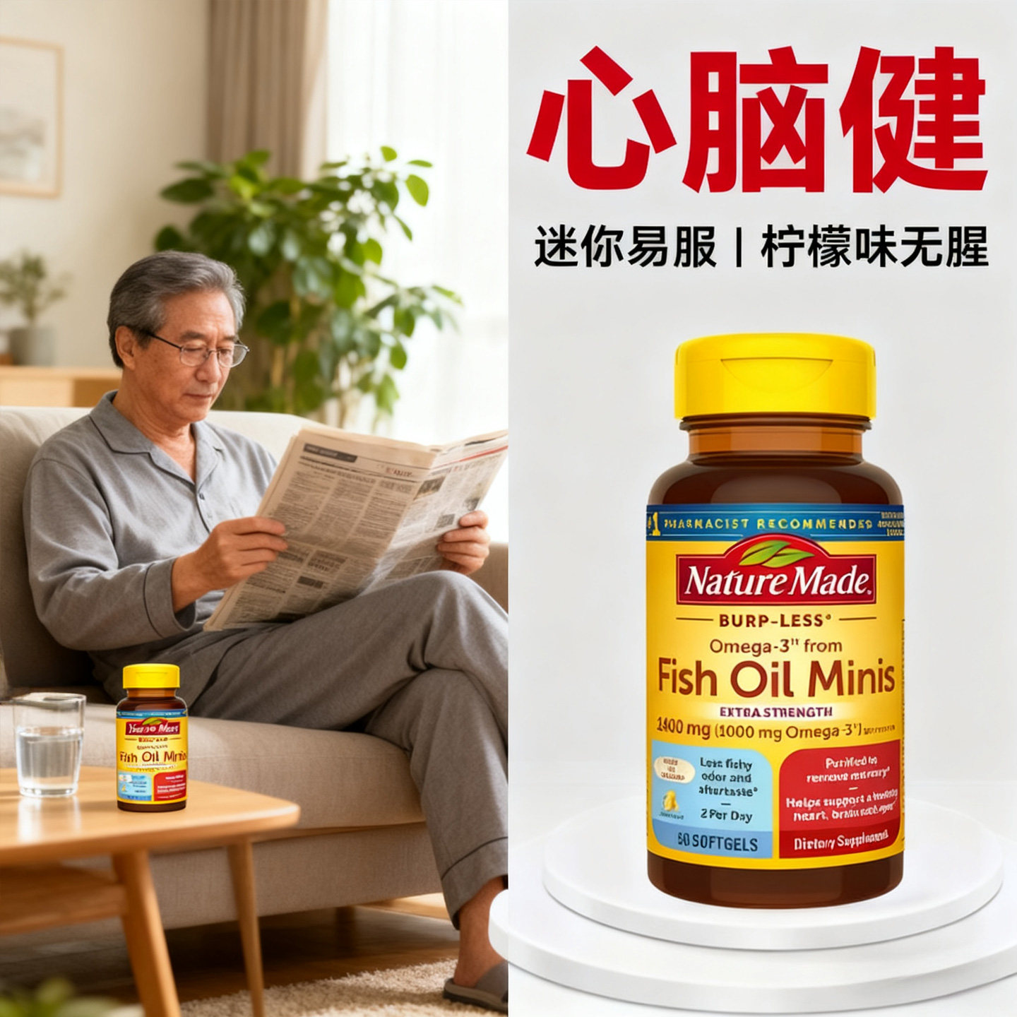 美国进口深海鱼油小颗粒胶囊图片
