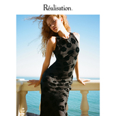 RealisationPar Carla The 连衣裙船领无袖 黑色真丝长裙