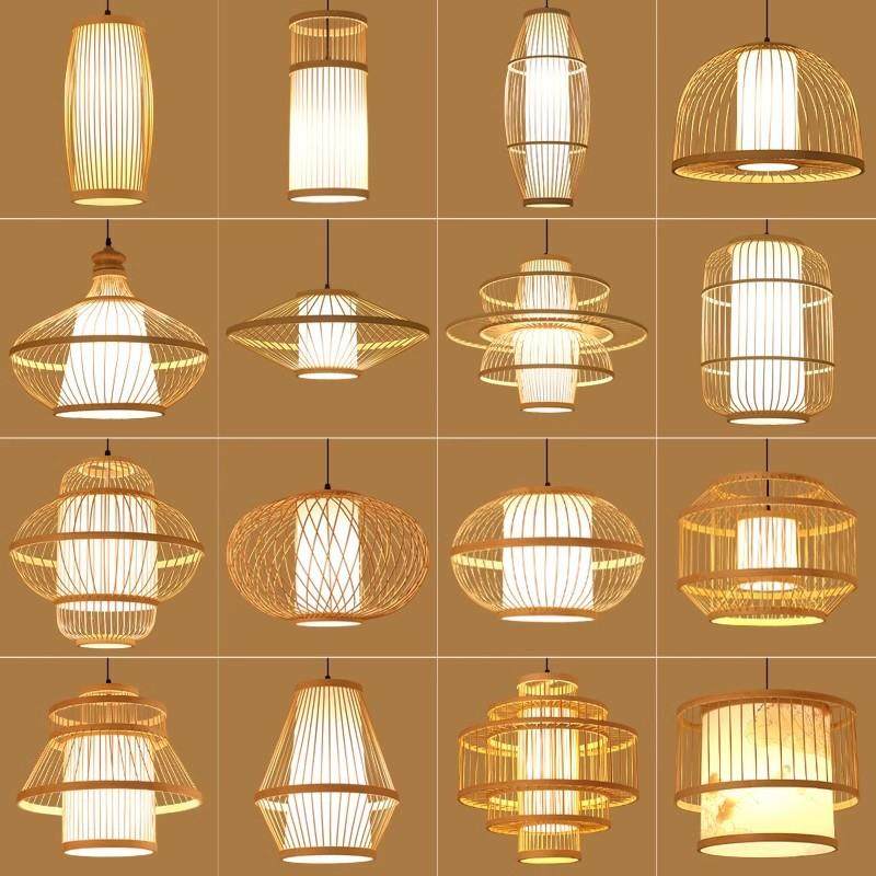 竹编吊灯中式竹艺竹灯笼日式复古禅意餐厅服装店火锅店灯民宿灯具,家装灯饰光源,智能吊灯,淘宝优惠券,粉丝福利购,淘宝优惠卷