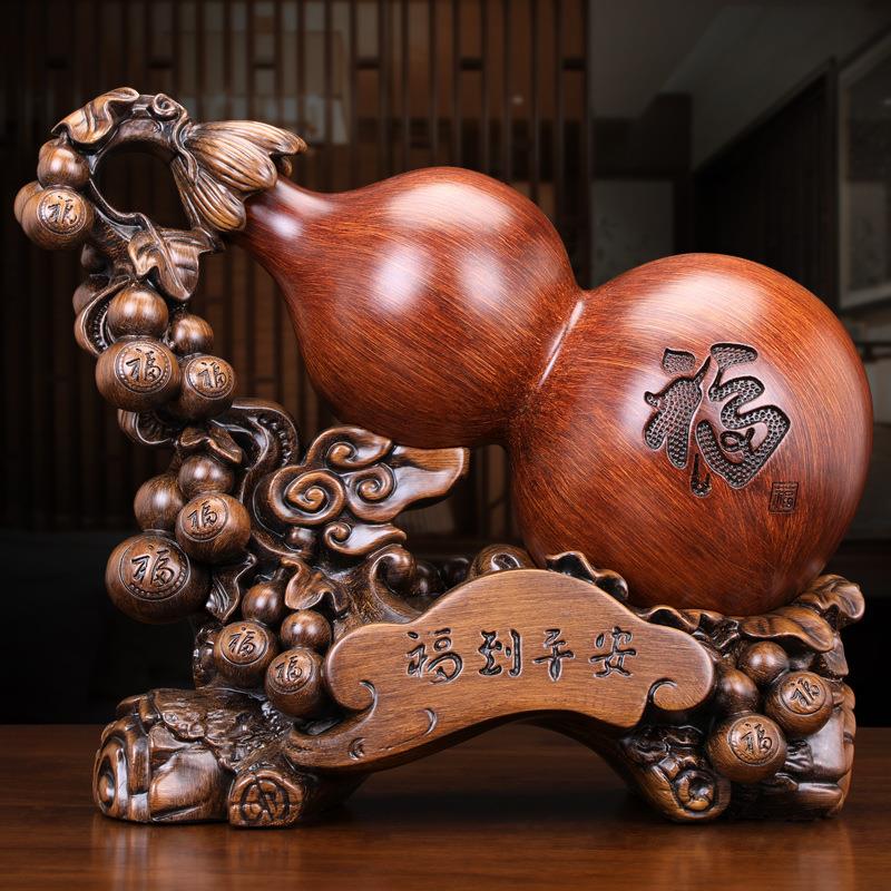创意葫芦树脂摆件开业乔迁礼福到财到客厅酒柜玄关工艺品装饰