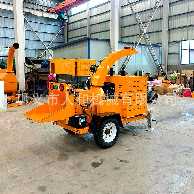 小型可移动树枝粉碎机园林枝条果树藤条碎枝机树枝树杈树叶碎枝机