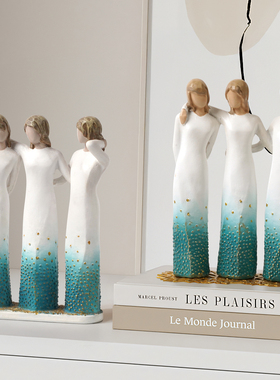 美式现代简约地中海家居桌面装饰人物小摆件