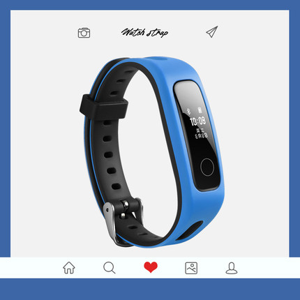 适用荣耀手环4running表带多彩双色替换带华为手环3e/4e腕带荣耀5篮球版智能运动手环精灵版表带硅胶拼色配件