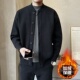 简约百搭保暖外套 秋冬潮牌时尚 痞帅高级感棒球领休闲开衫 夹克男士